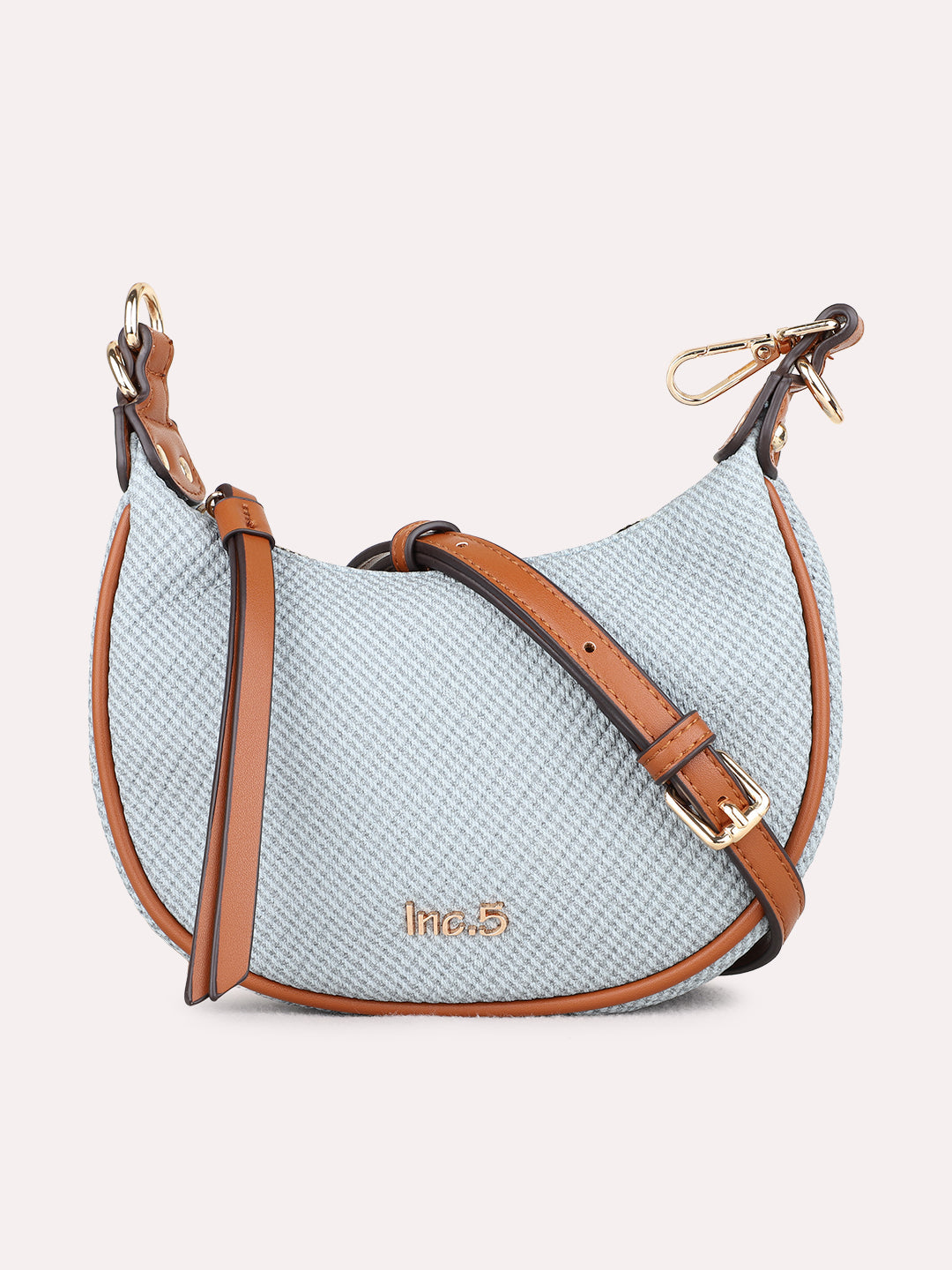 Womens Blue Shoulder Bag With Others Lock For Party Use