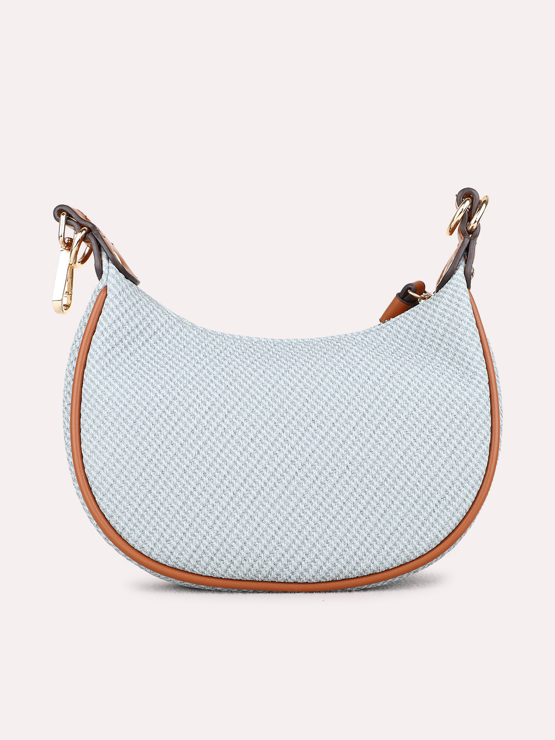 Womens Blue Shoulder Bag With Others Lock For Party Use