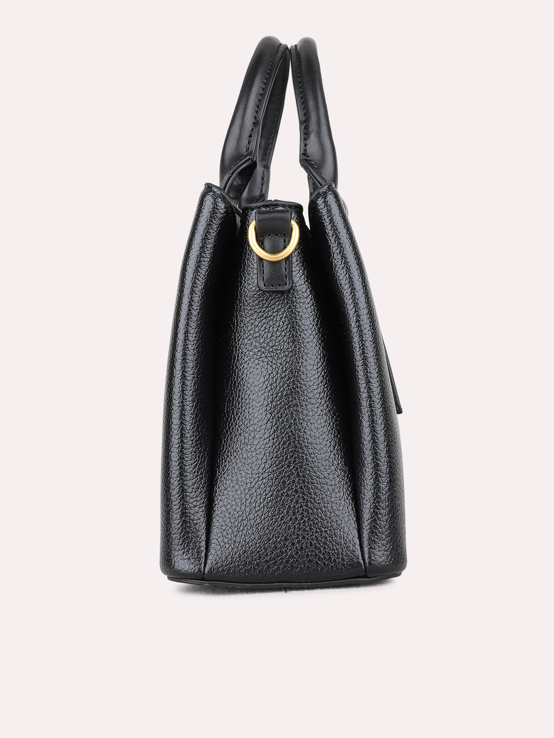 Womens Black Handbag With Zipper Lock For Party Use