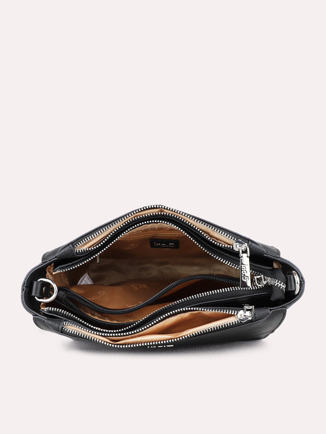 Womens Black Shoulder Bag Zip Lock For Party Use