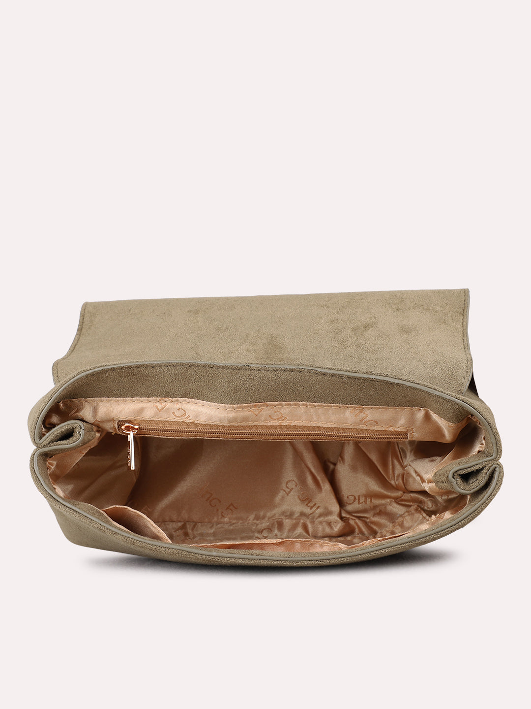 Womens Green Handbag With Magnet Button Lock For Party