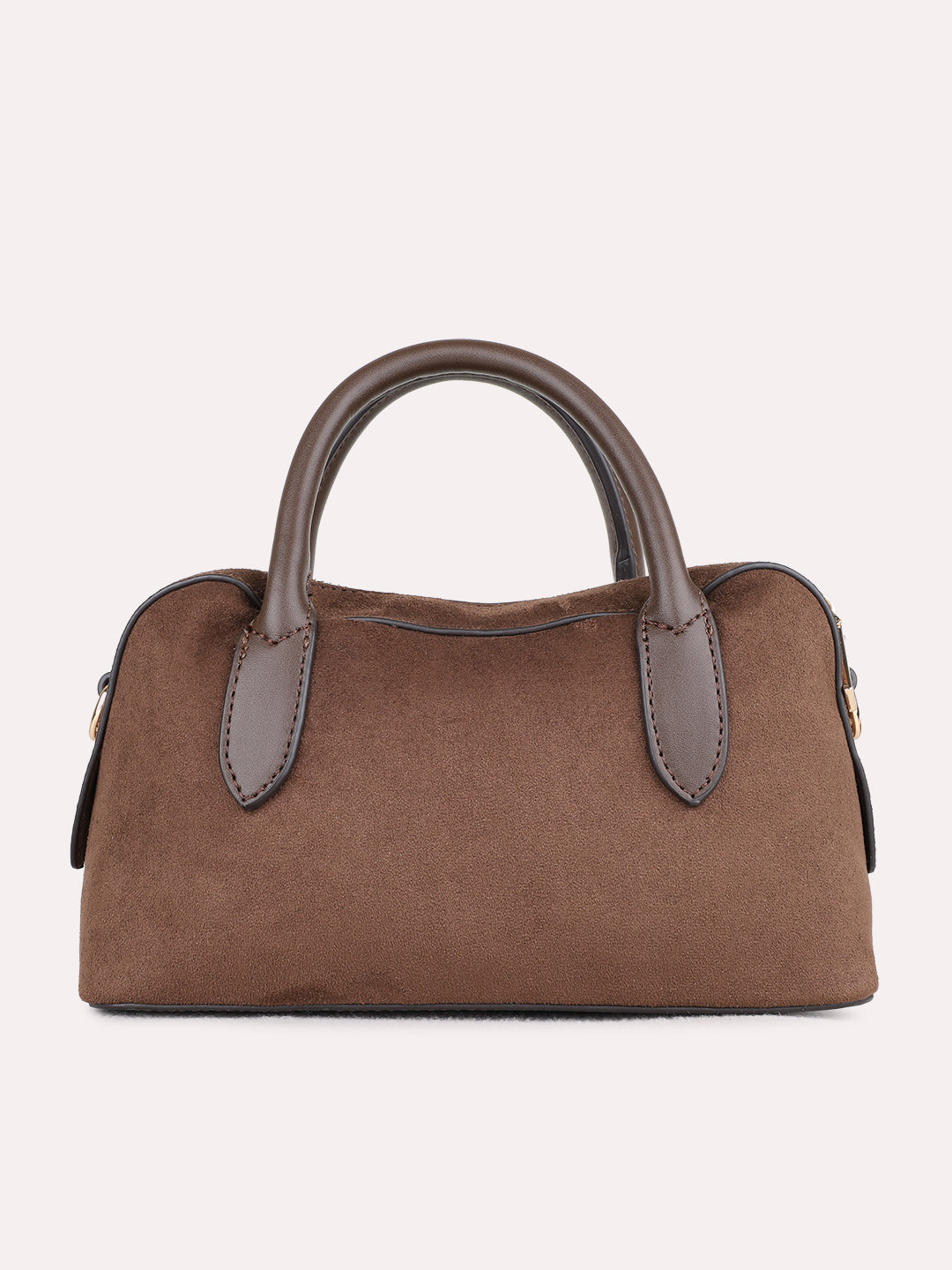 Womens Brown Handbag With Zip Lock For Party