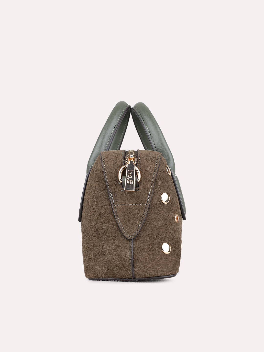 Womens Green Handbag With Zip Lock For Party