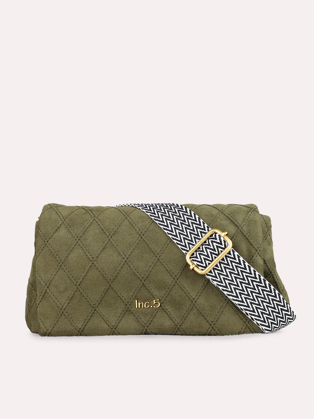 Womens Green Shoulder Bag With Magnet Button Lock For Party