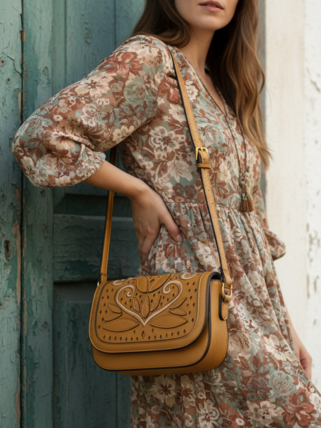 Womens Yellow Sling Bag With Magnet Button Lock For Party