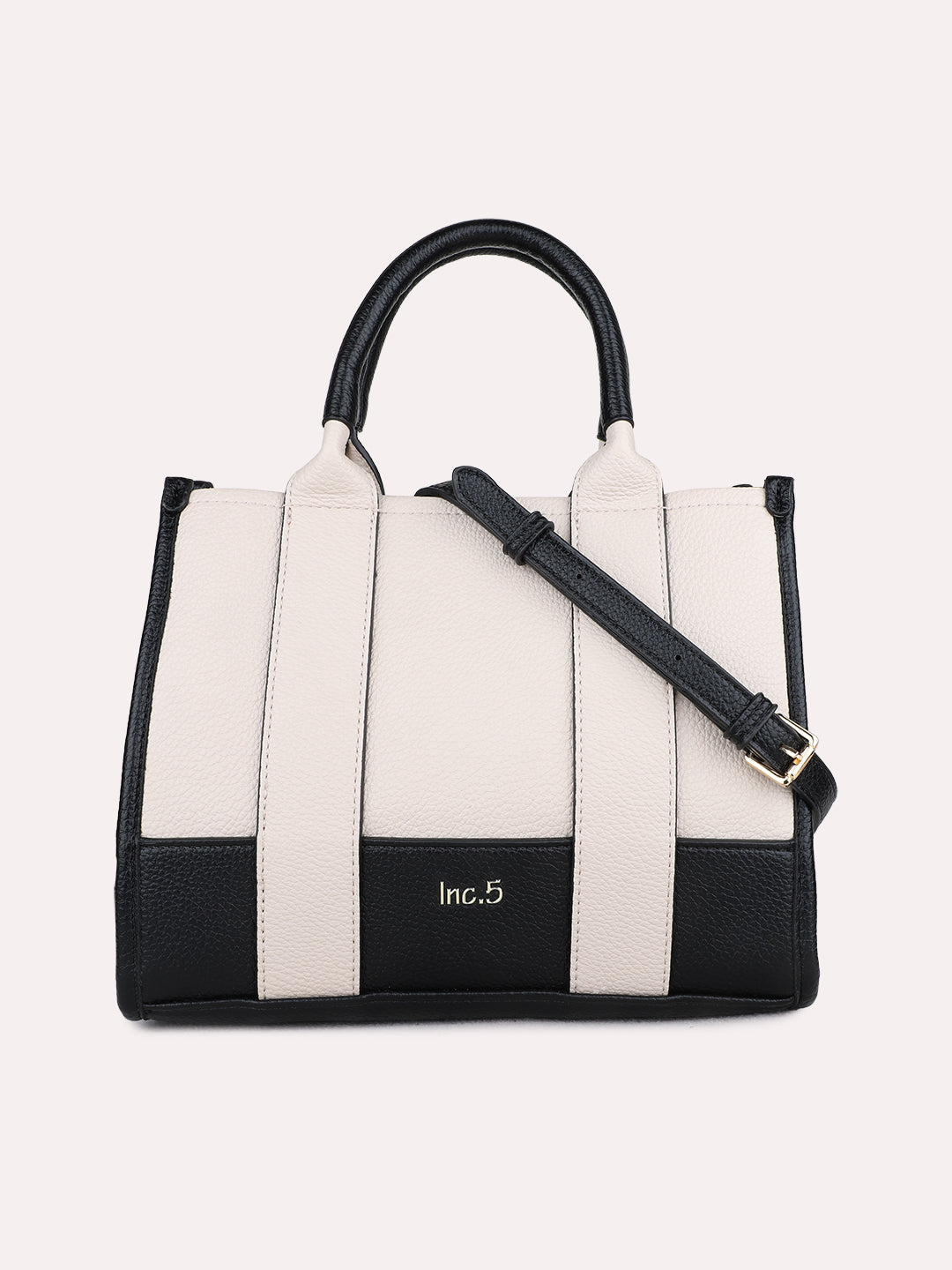 Womens Black Casual Handbag With Zip Lock