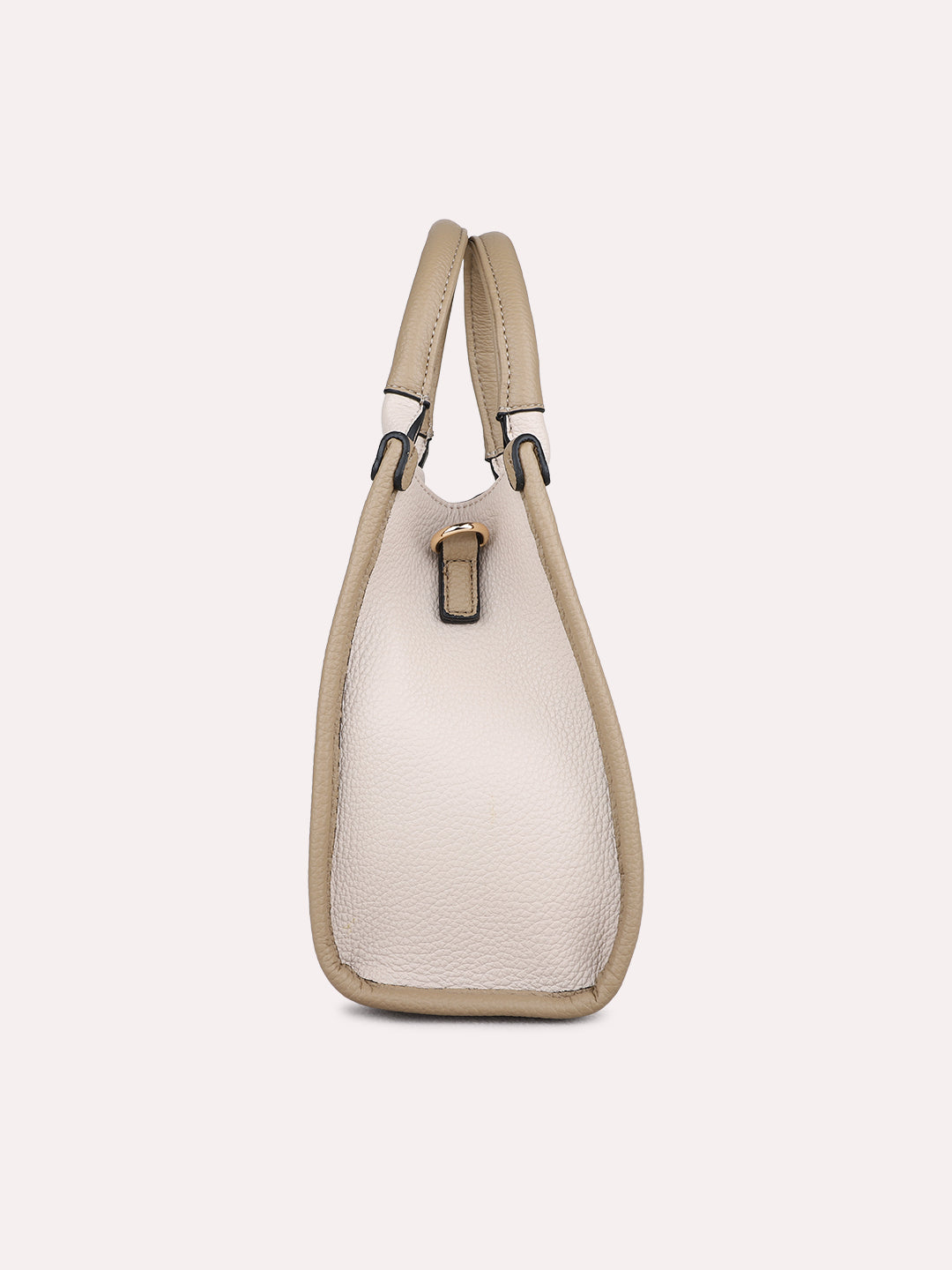 Womens Taupe Casual Handbag With Zip Lock