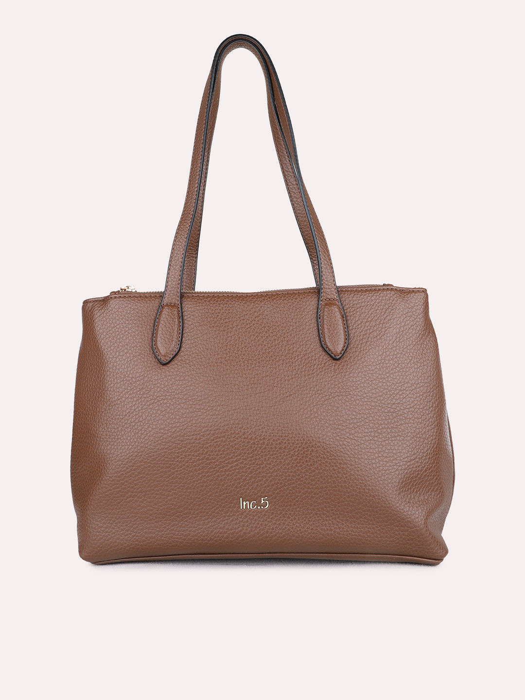 Womens Brown Casual Shoulder Bag With Magnet Lock