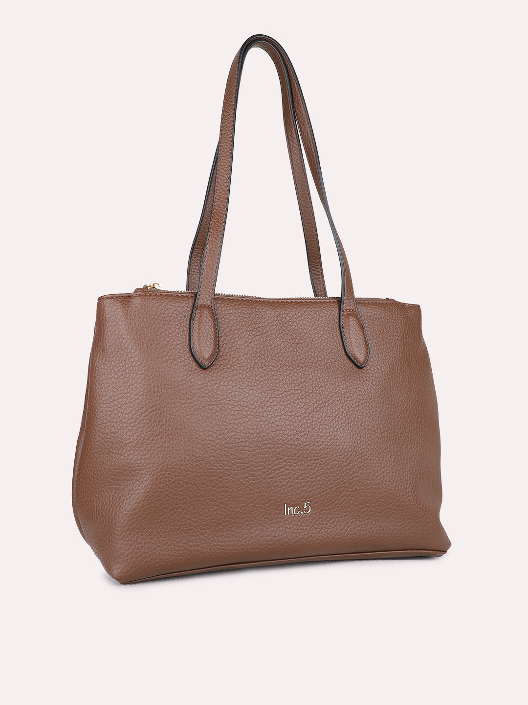 Womens Brown Casual Shoulder Bag With Magnet Lock