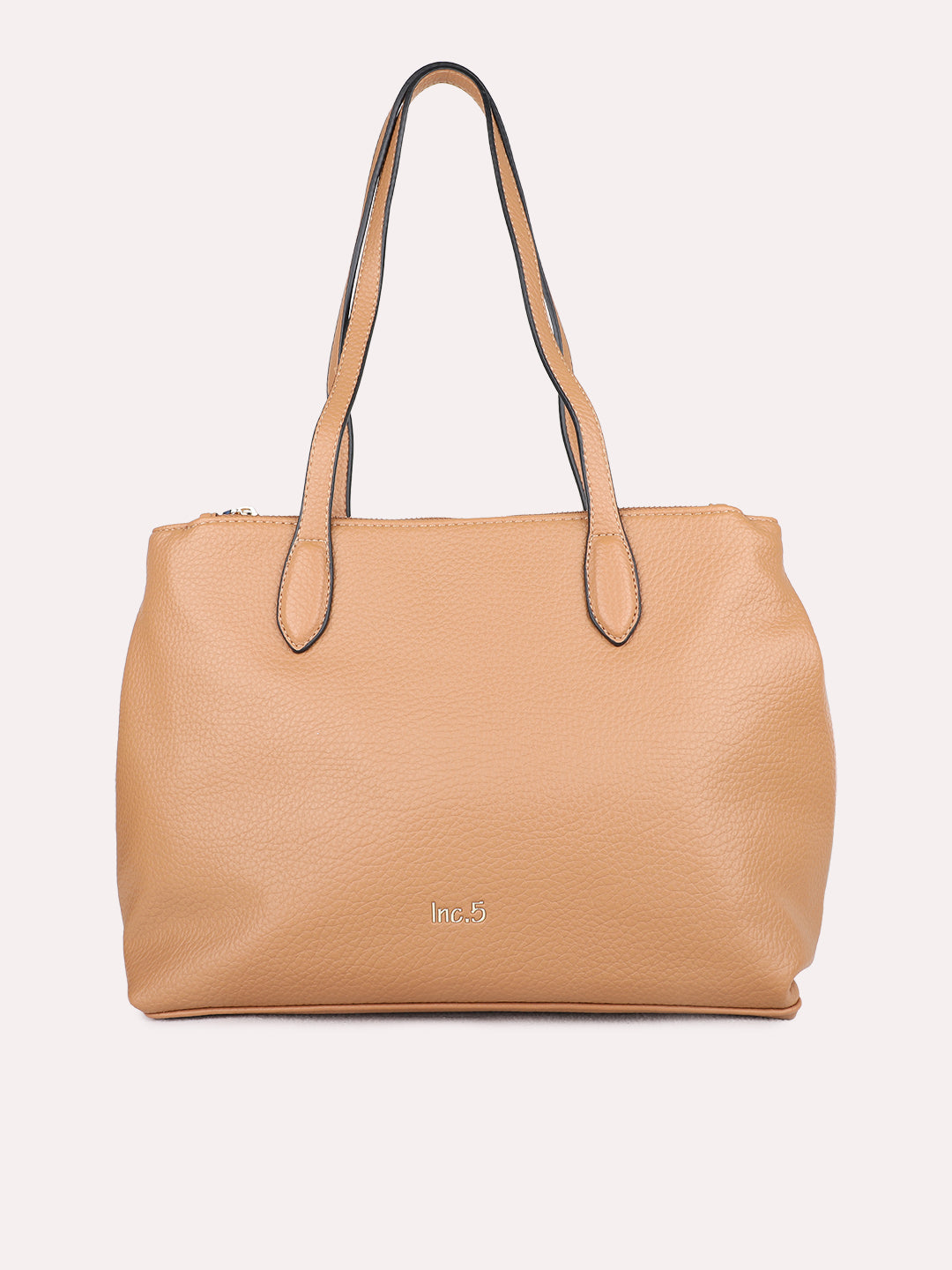 Womens Tan Casual Shoulder Bag With Magnet Lock