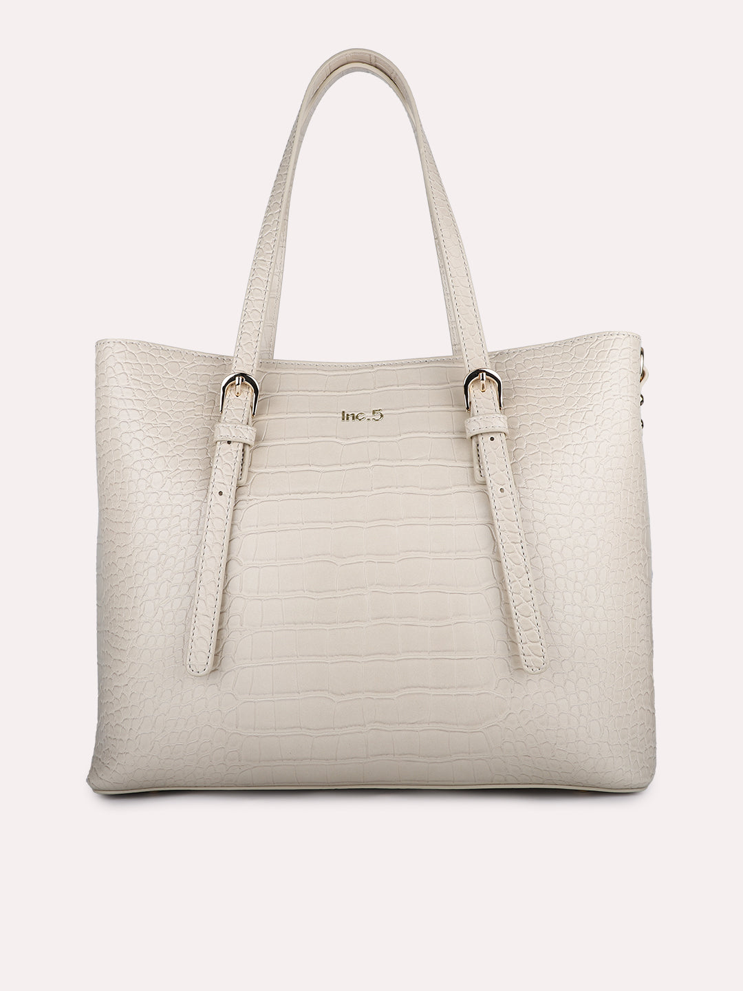 Womens Beige Casual Textured Shoulder Bag With Zip Lock