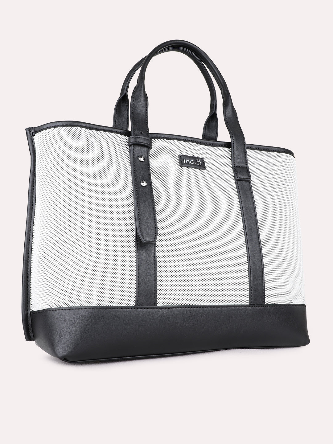 Womens Black Shoulder Bag Zip Lock For Casual Use