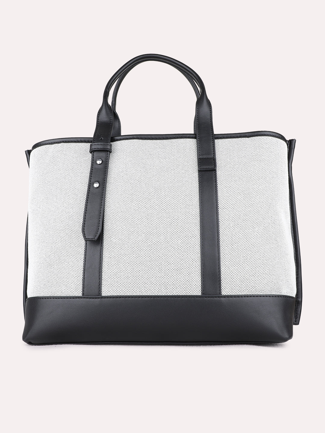 Womens Black Shoulder Bag Zip Lock For Casual Use