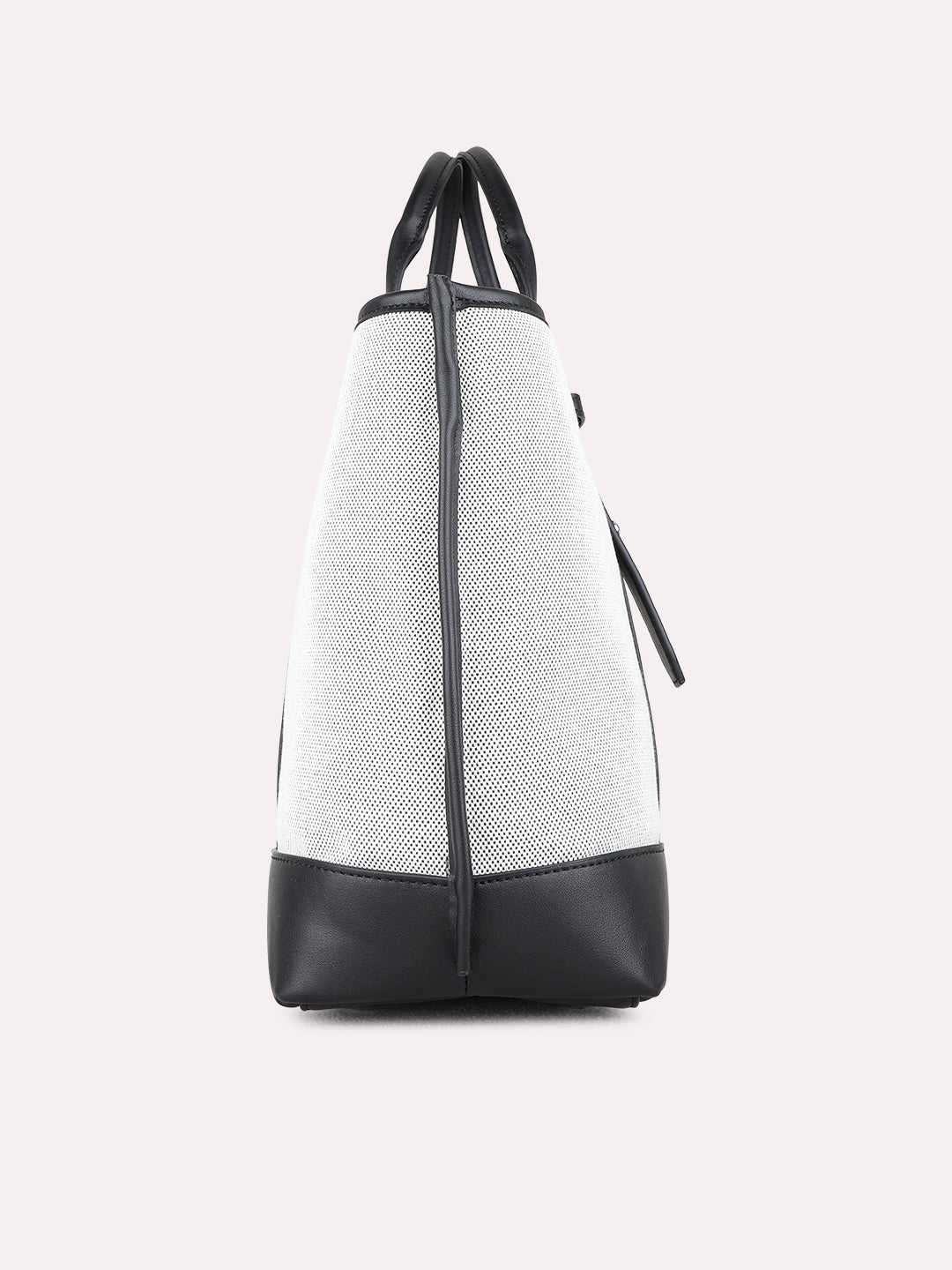 Womens Black Shoulder Bag Zip Lock For Casual Use