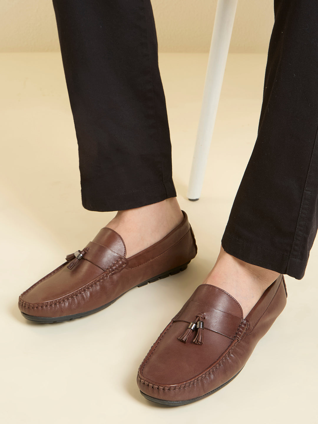 Privo Driving Casual Shoe-Brown For Men