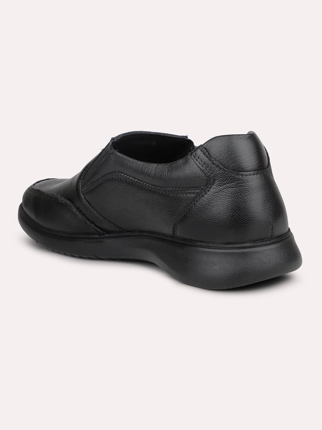 Men Black Formal Slip-Ons Shoes