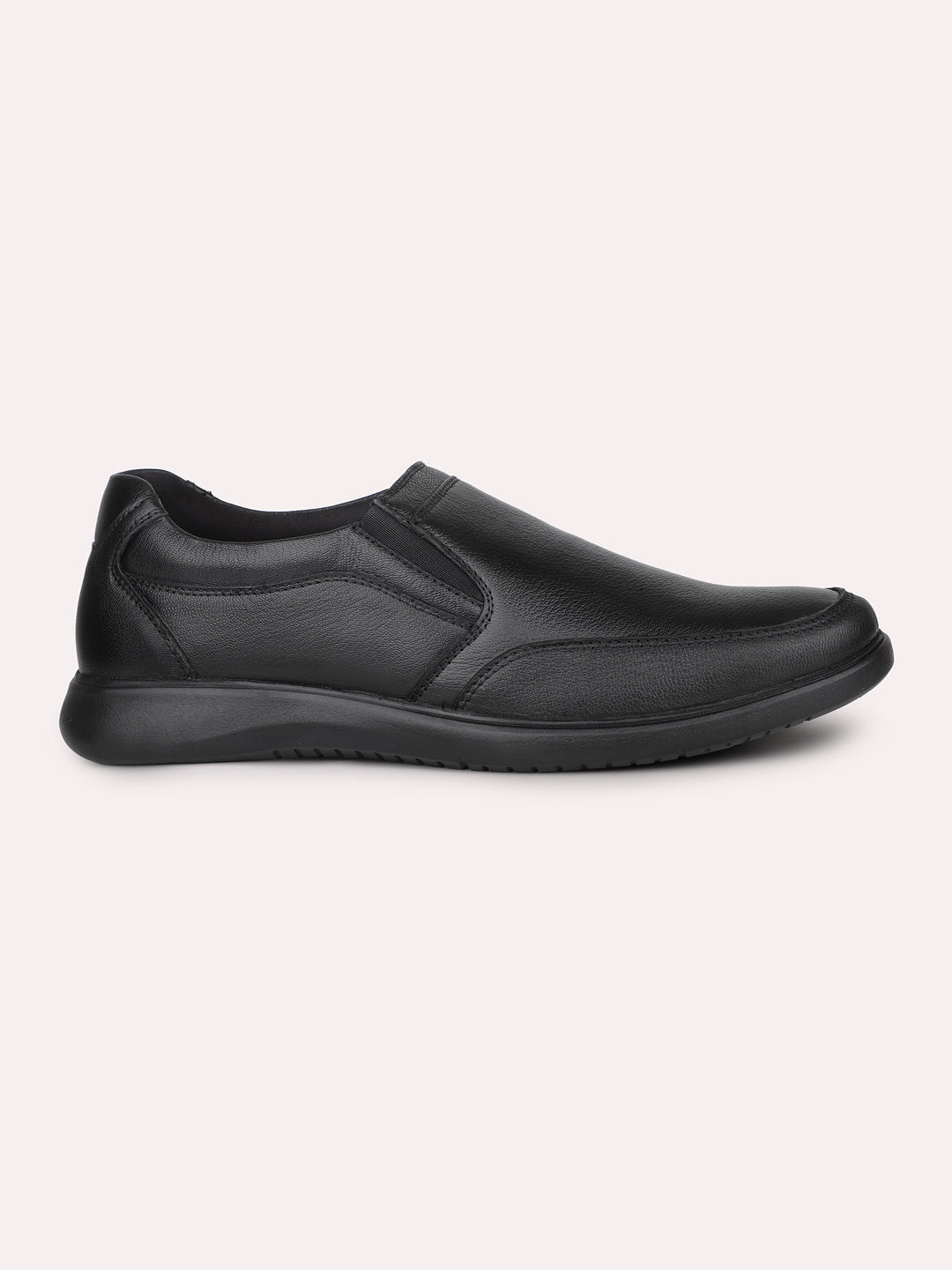 Men Black Formal Slip-Ons Shoes