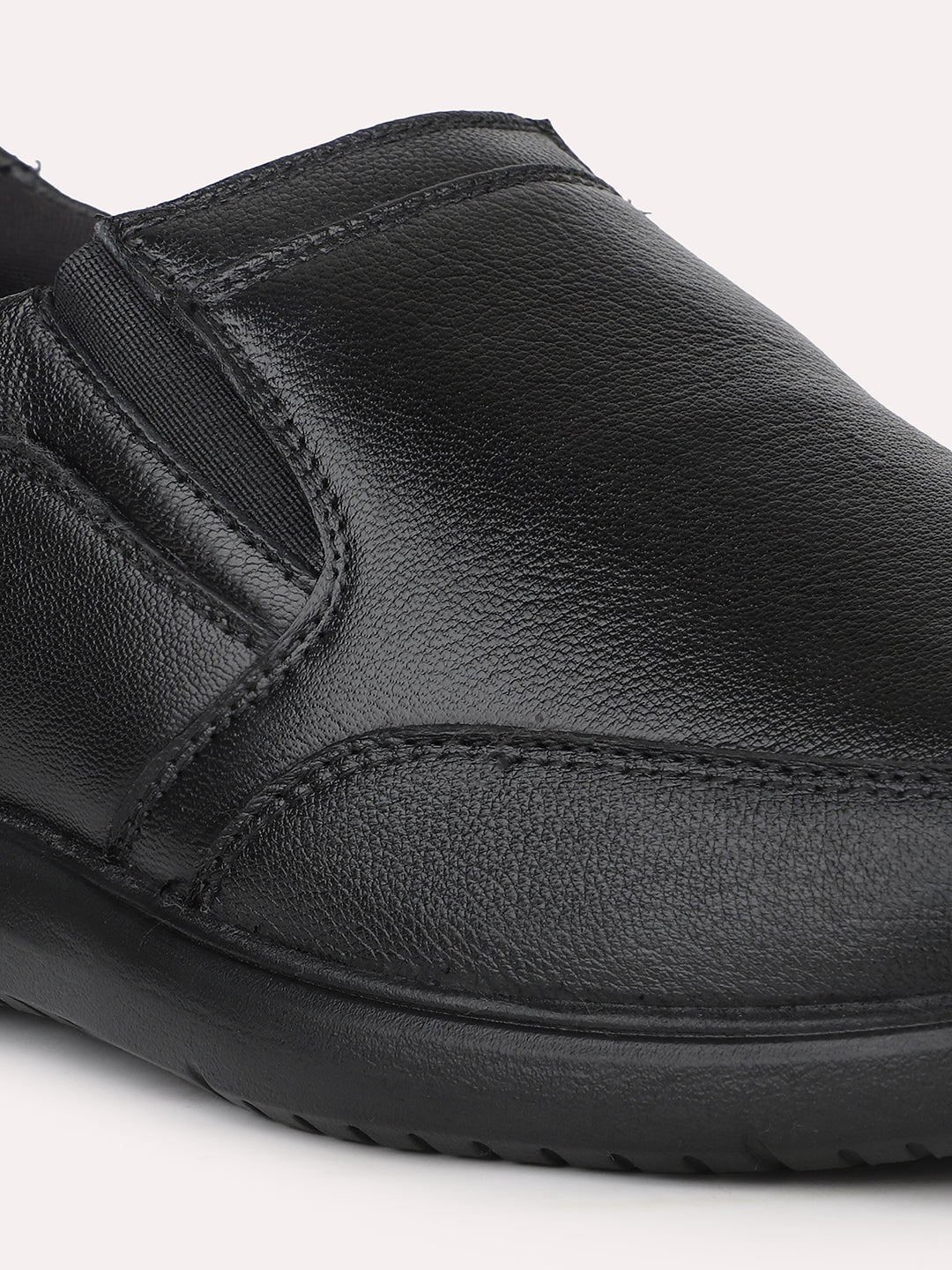 Men Black Formal Slip-Ons Shoes