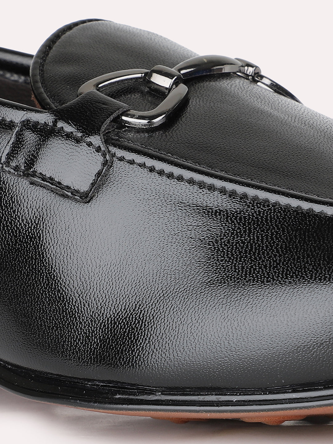 Mens Black Formal Solid Pointed Toe Loafer Shoes