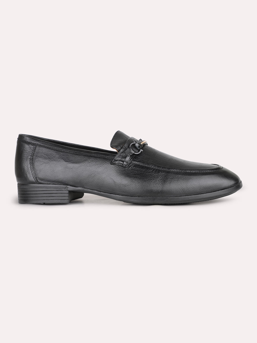 Mens Black Casual Solid Pattern Pointed Toe Loafer