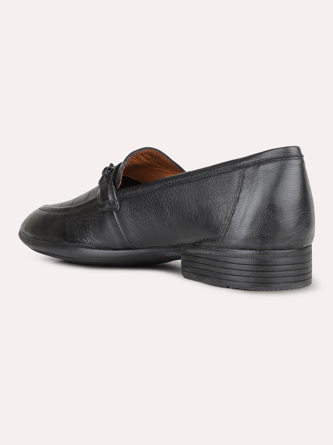 Mens Black Casual Solid Pattern Pointed Toe Loafer
