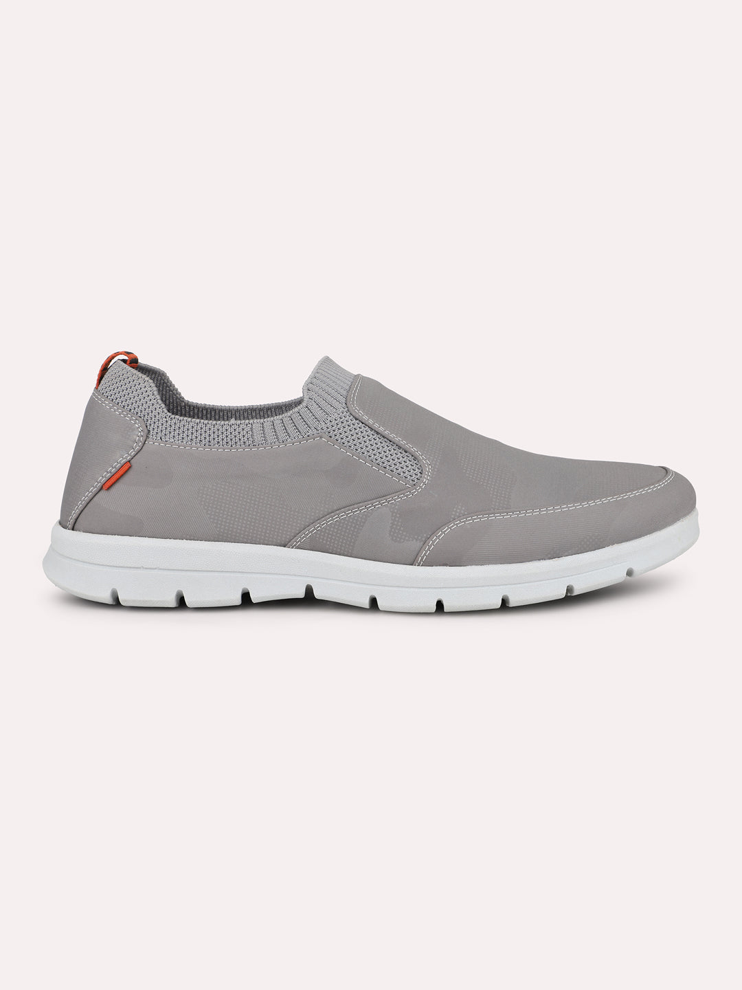 Atesber Grey Casual Slipons For Mens