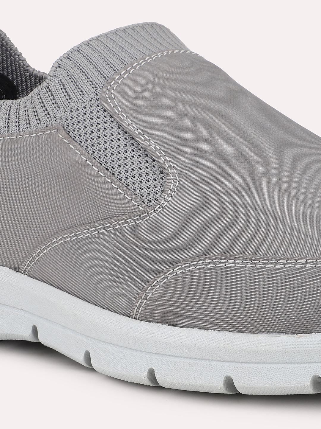 Atesber Grey Casual Slipons For Mens