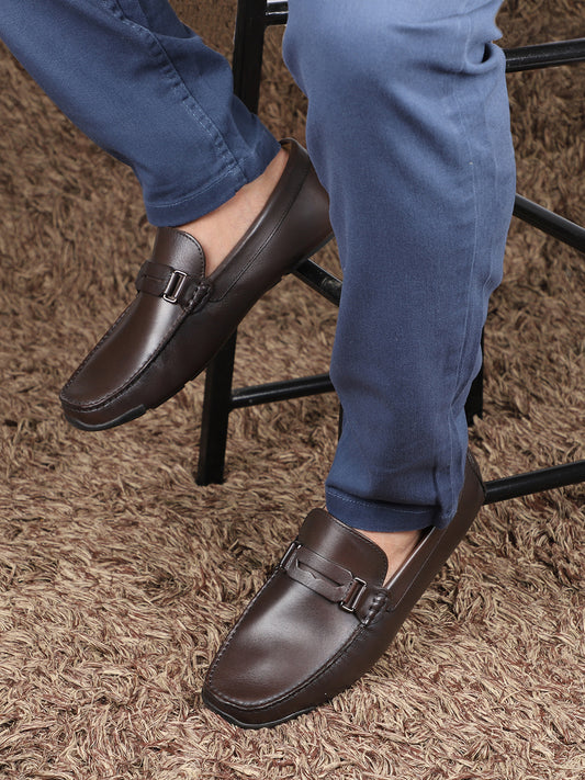 Atesber Brown Formal Loafer Shoes For Men