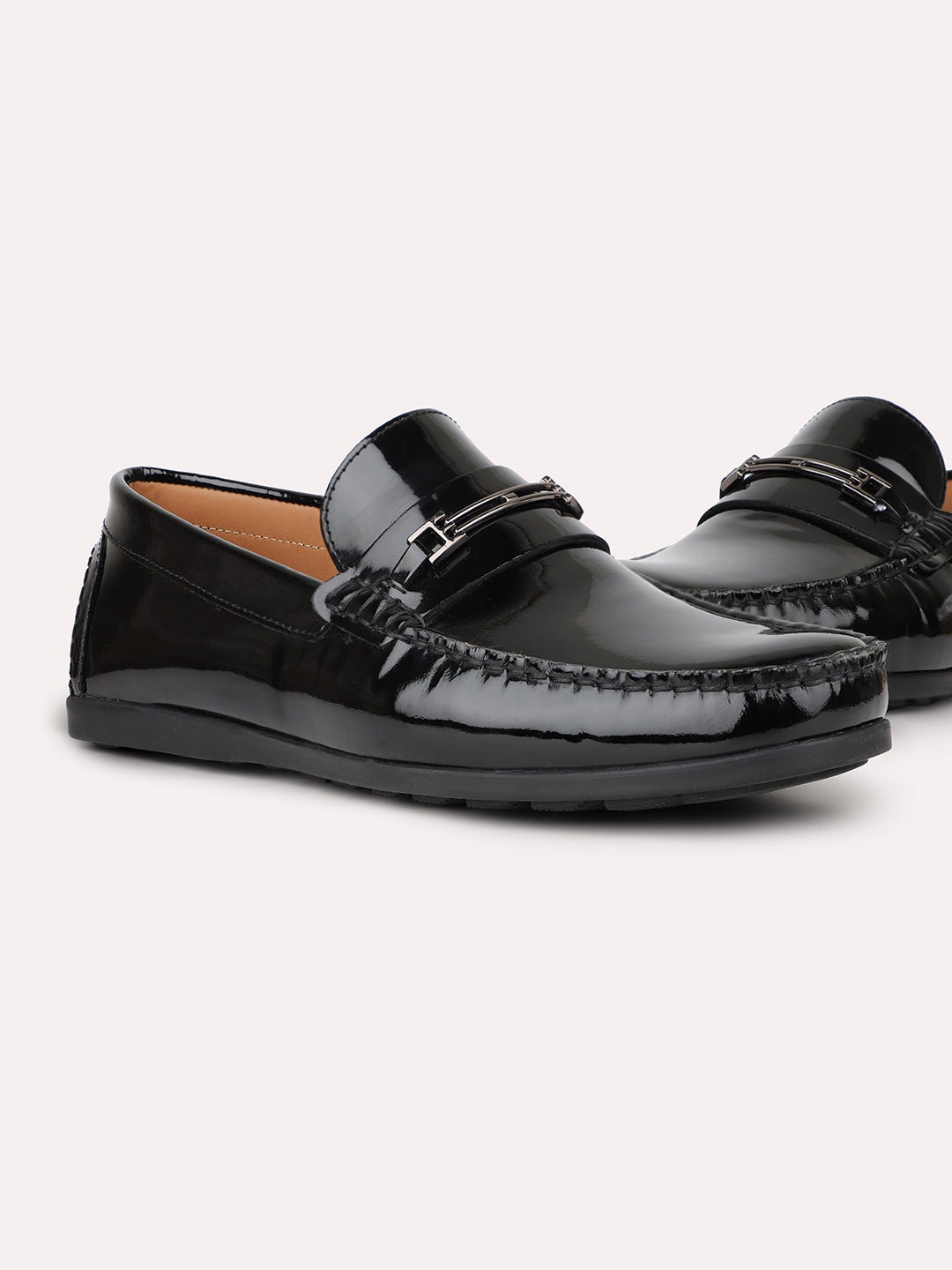 Men Black Comfort Formal Slip-Ons Loafer Shoes