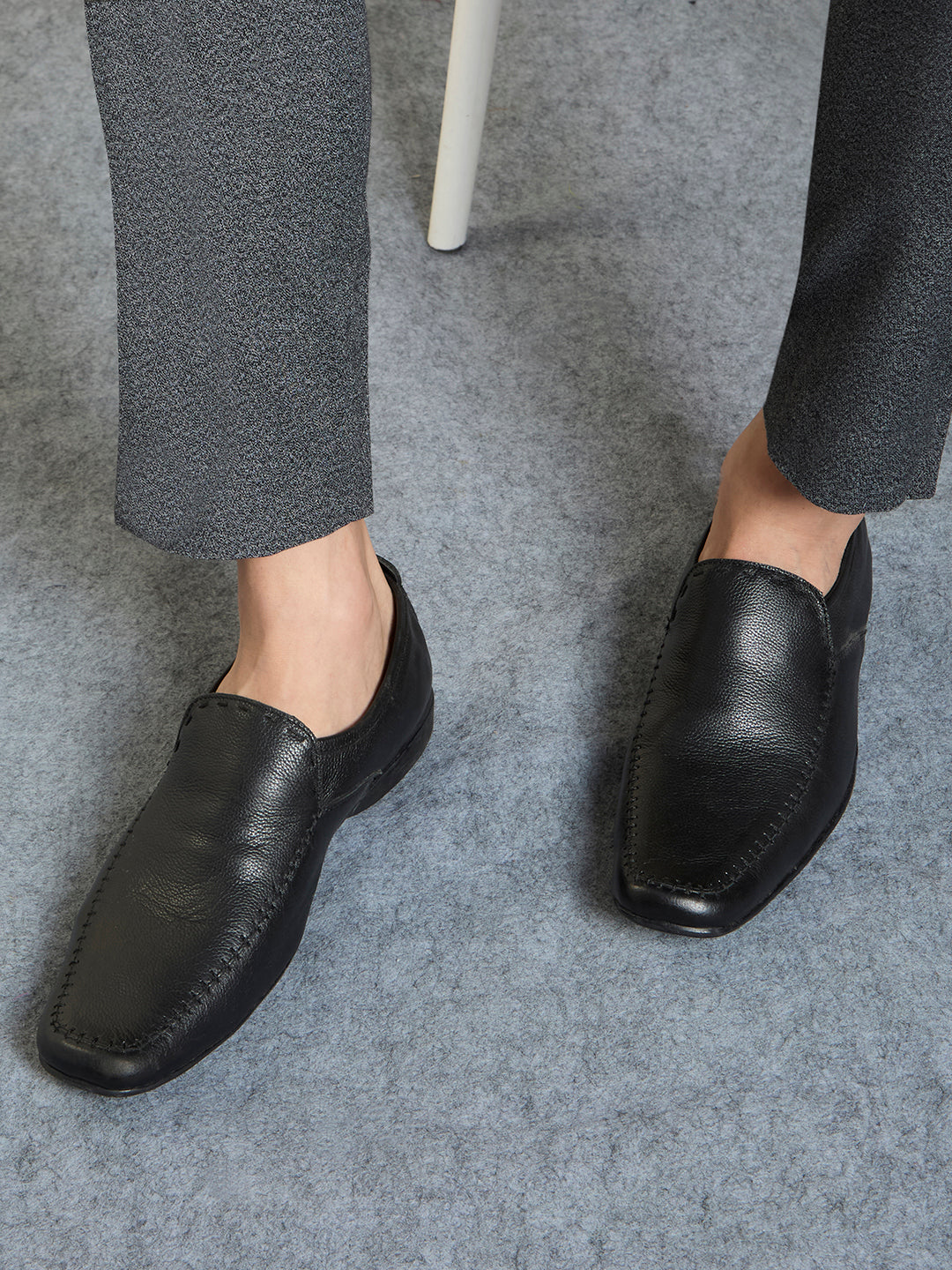 Privo Formal Slipon Shoe-Black For Men