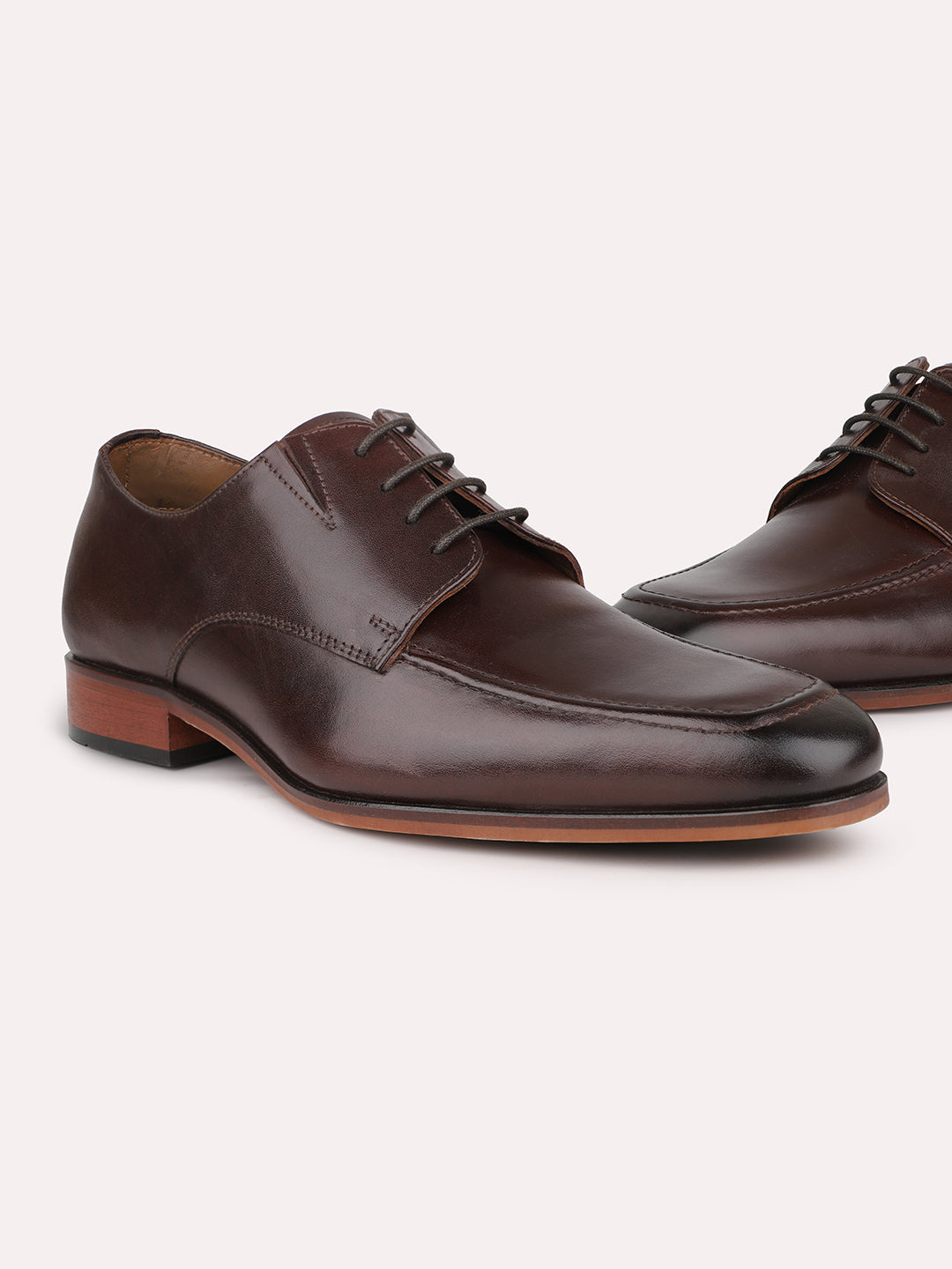 Atesber Brown Formal Lace-up Shoes For Mens