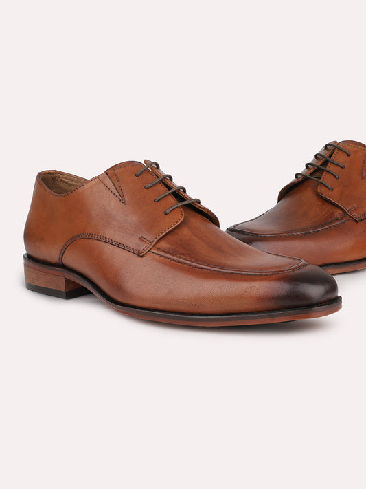 Atesber Tan Formal Lace-up Shoes For Mens