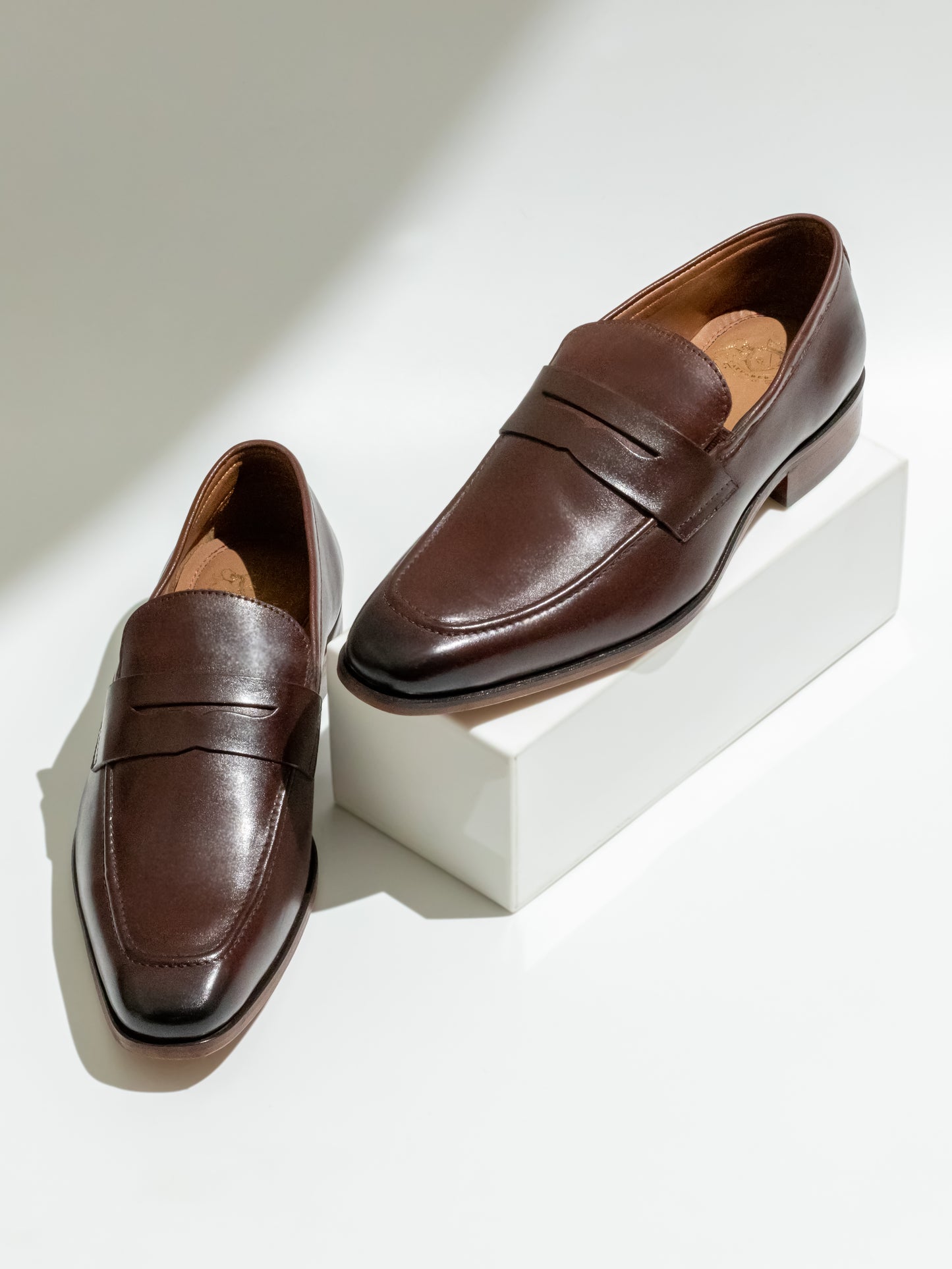 Atesber Brown Formal Slipons For Mens