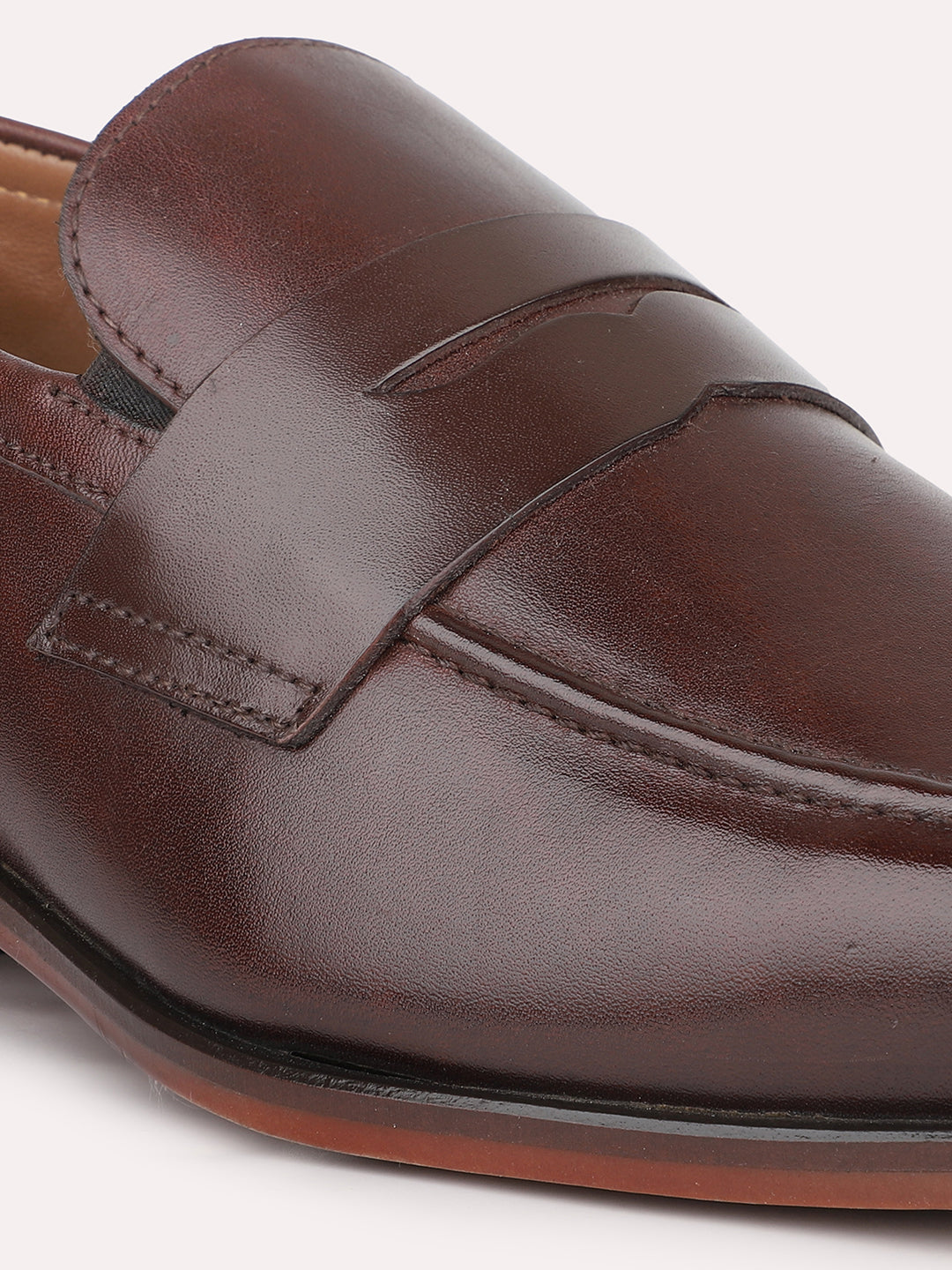 Atesber Brown Formal Slipons For Mens