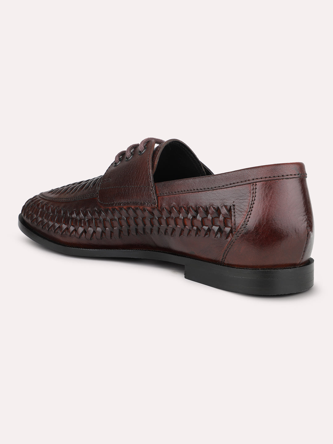 Atesber Cherry Textured Casual Lace-Up For Mens