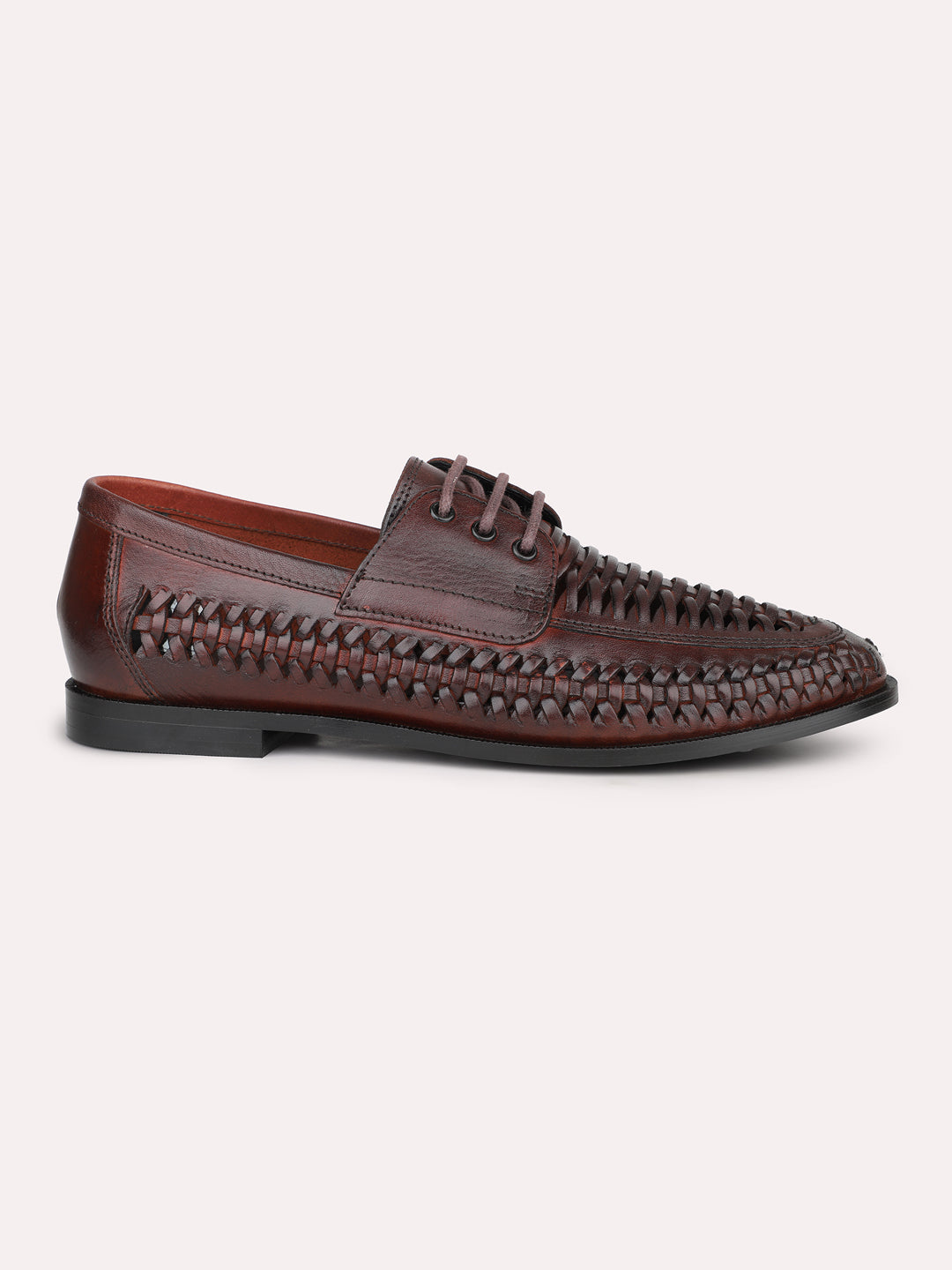 Atesber Cherry Textured Casual Lace-Up For Mens