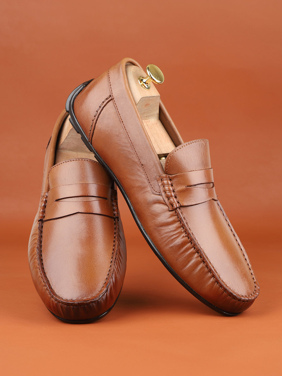 Atesber Tan Casual Driving Shoes For Mens