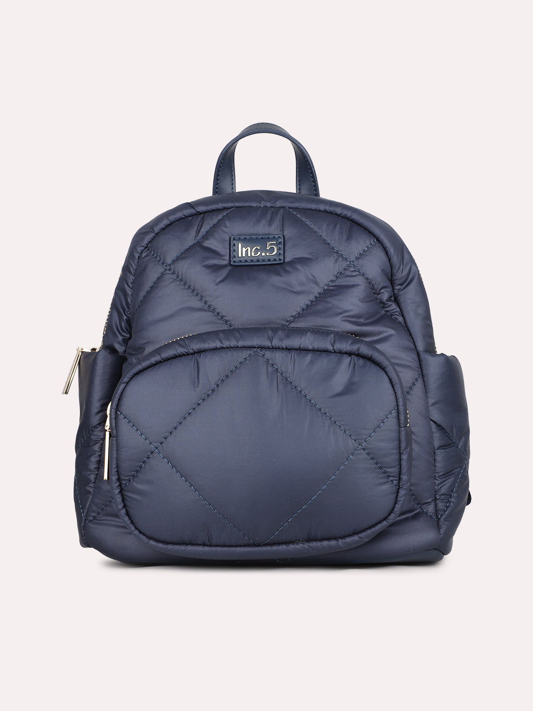 Womens Blue Textured Backpack