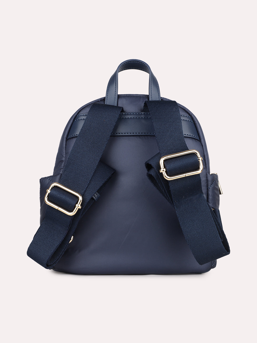 Womens Blue Textured Backpack