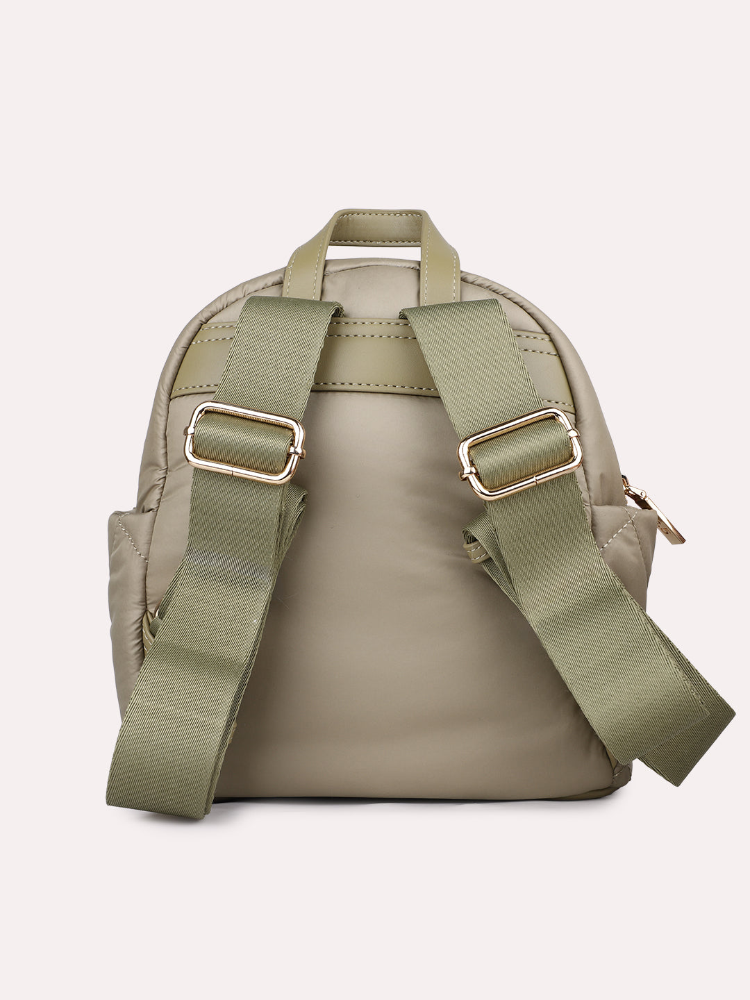 Womens Khaki Textured Backpack