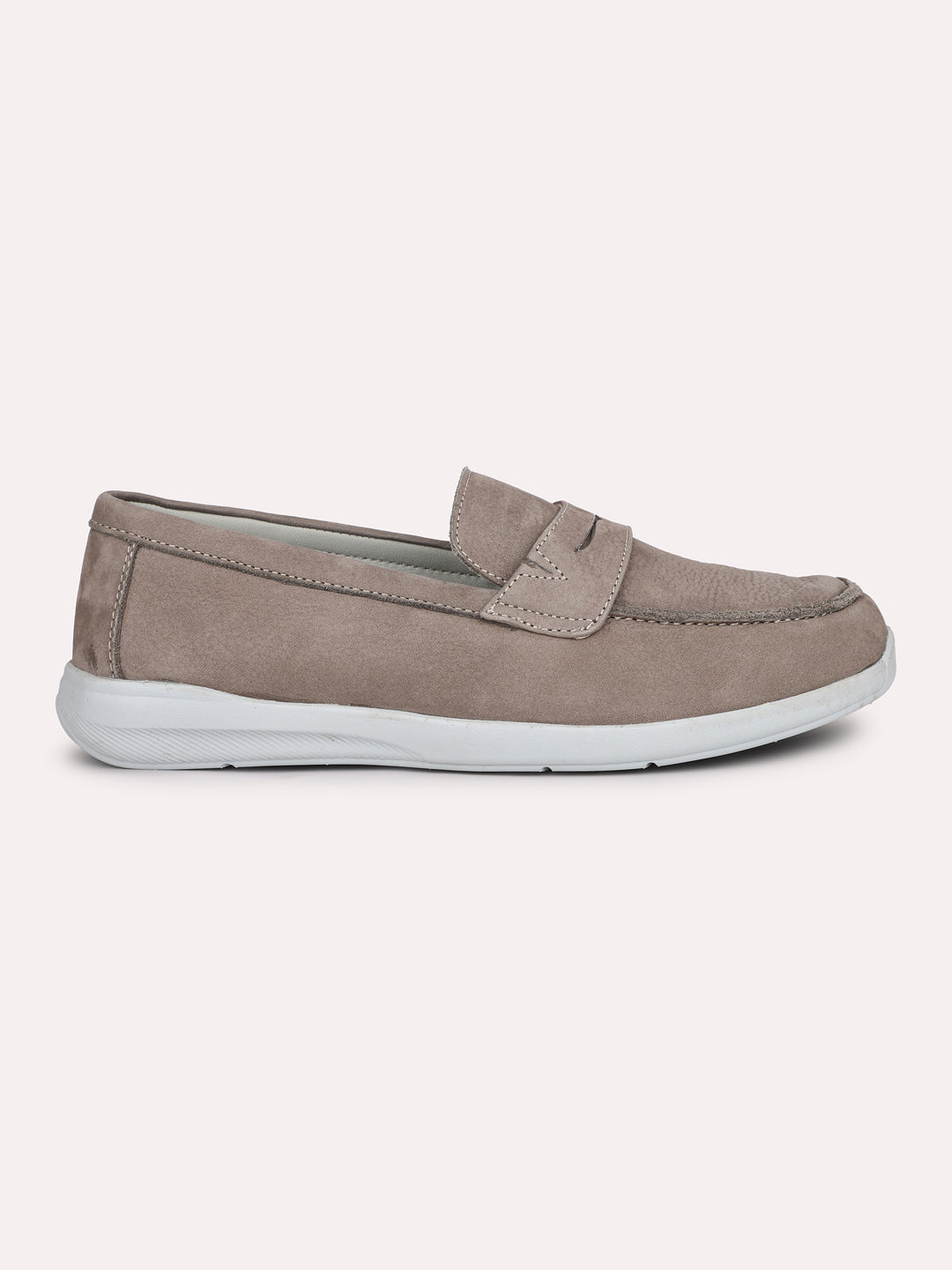 Atesber Grey Casual Slipons For Mens