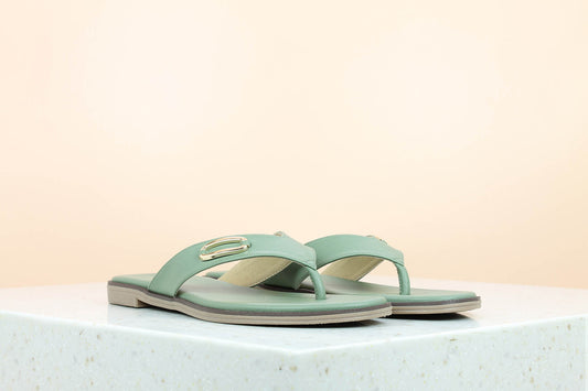 BASIC FLAT THONG - GREEN-Women's Flat Thong-Inc5 Shoes