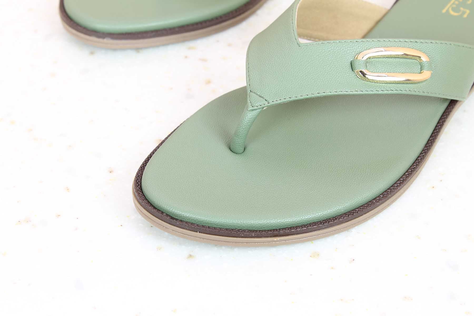 BASIC FLAT THONG - GREEN-Women's Flat Thong-Inc5 Shoes