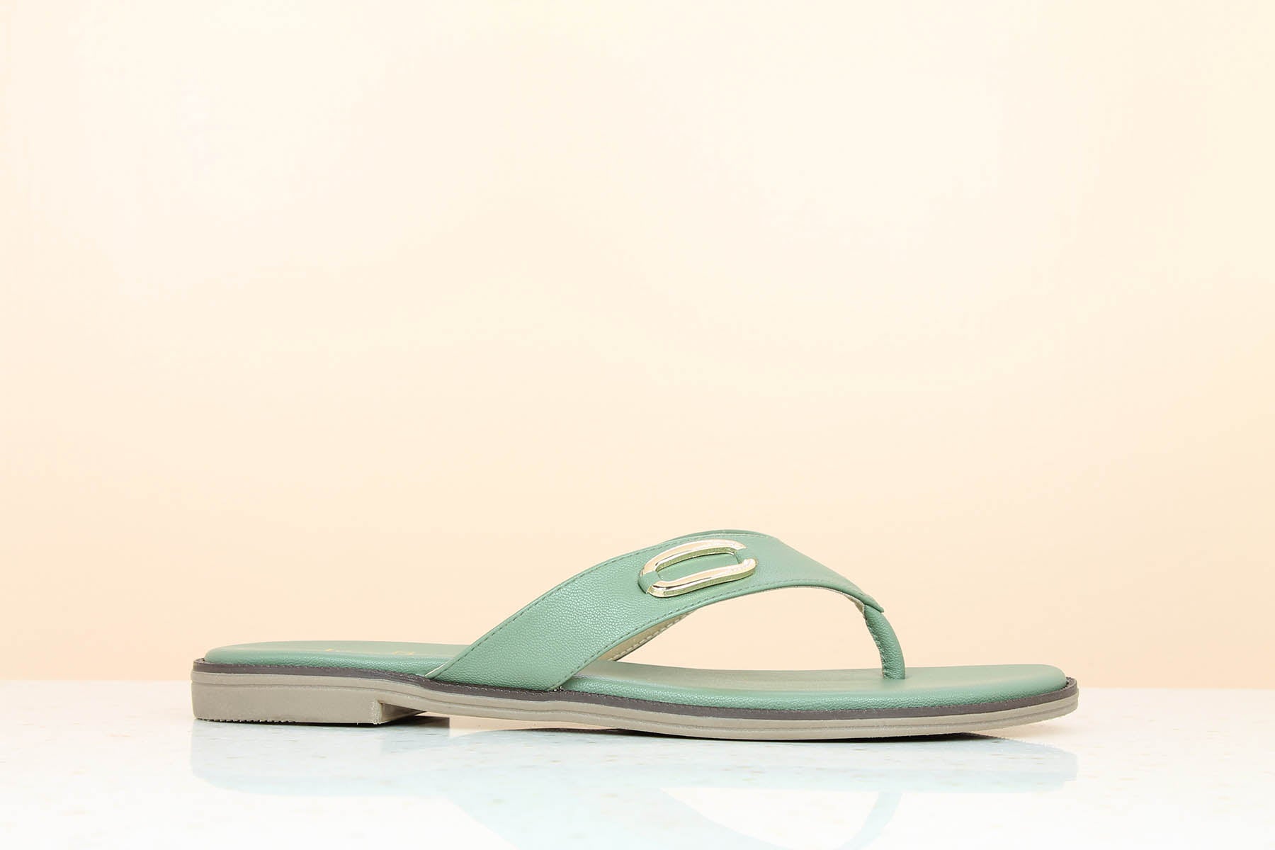 BASIC FLAT THONG - GREEN-Women's Flat Thong-Inc5 Shoes