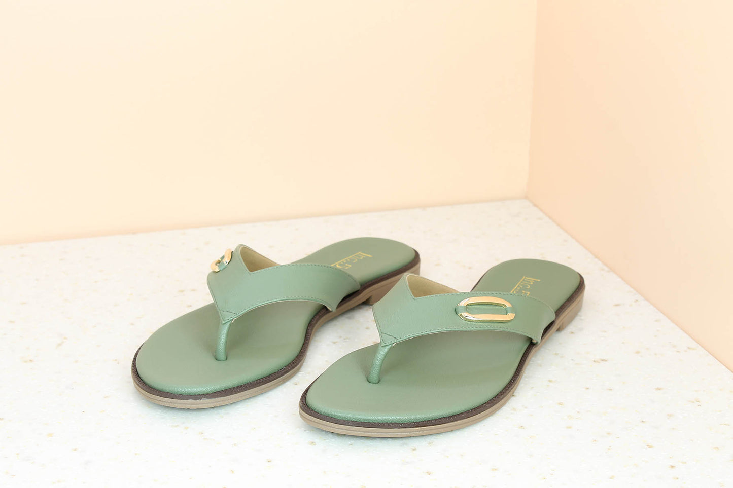 BASIC FLAT THONG - GREEN-Women's Flat Thong-Inc5 Shoes