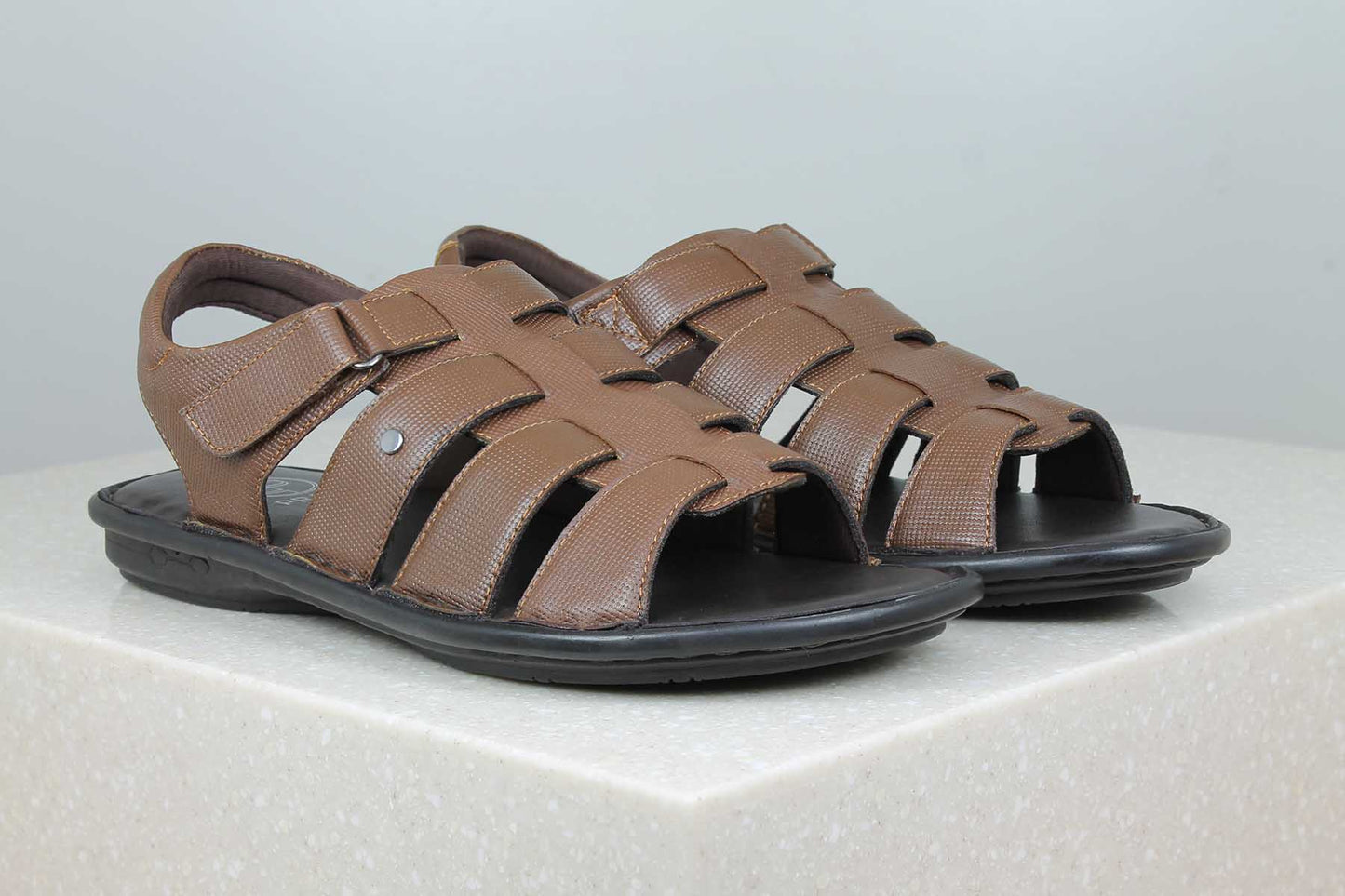 VELCRO SANDAL -BROWN-Men's Sandal-Inc5 Shoes