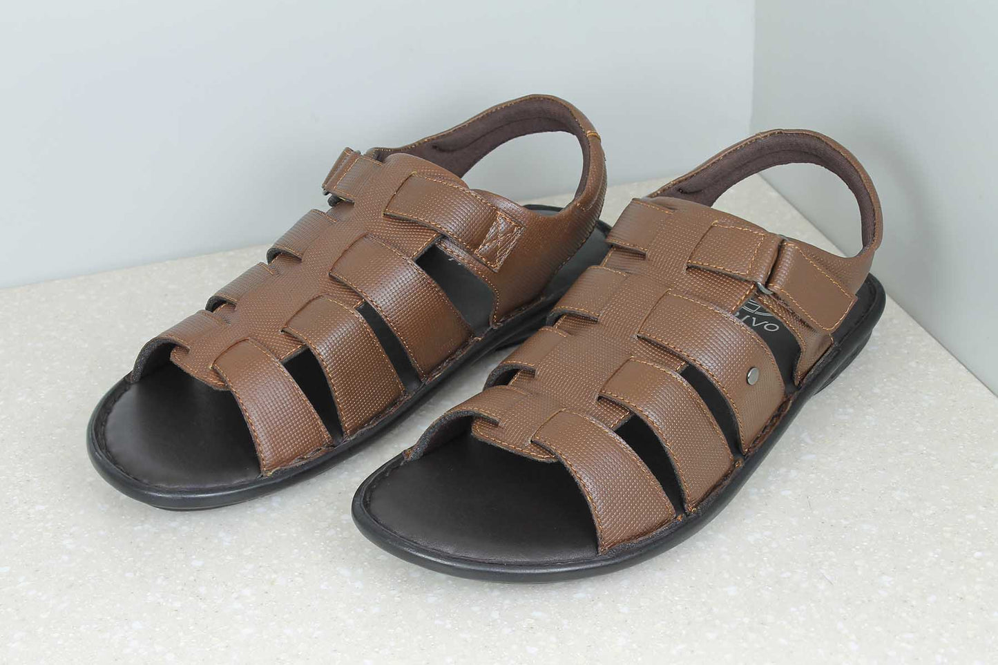 VELCRO SANDAL -BROWN-Men's Sandal-Inc5 Shoes
