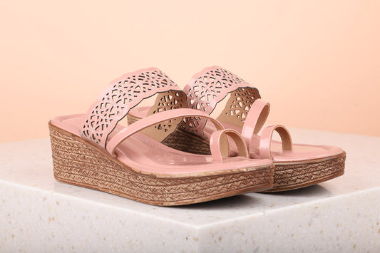 CUTWORK PLATFORM-PEACH-Women's Thong-Slipons-Inc5 Shoes