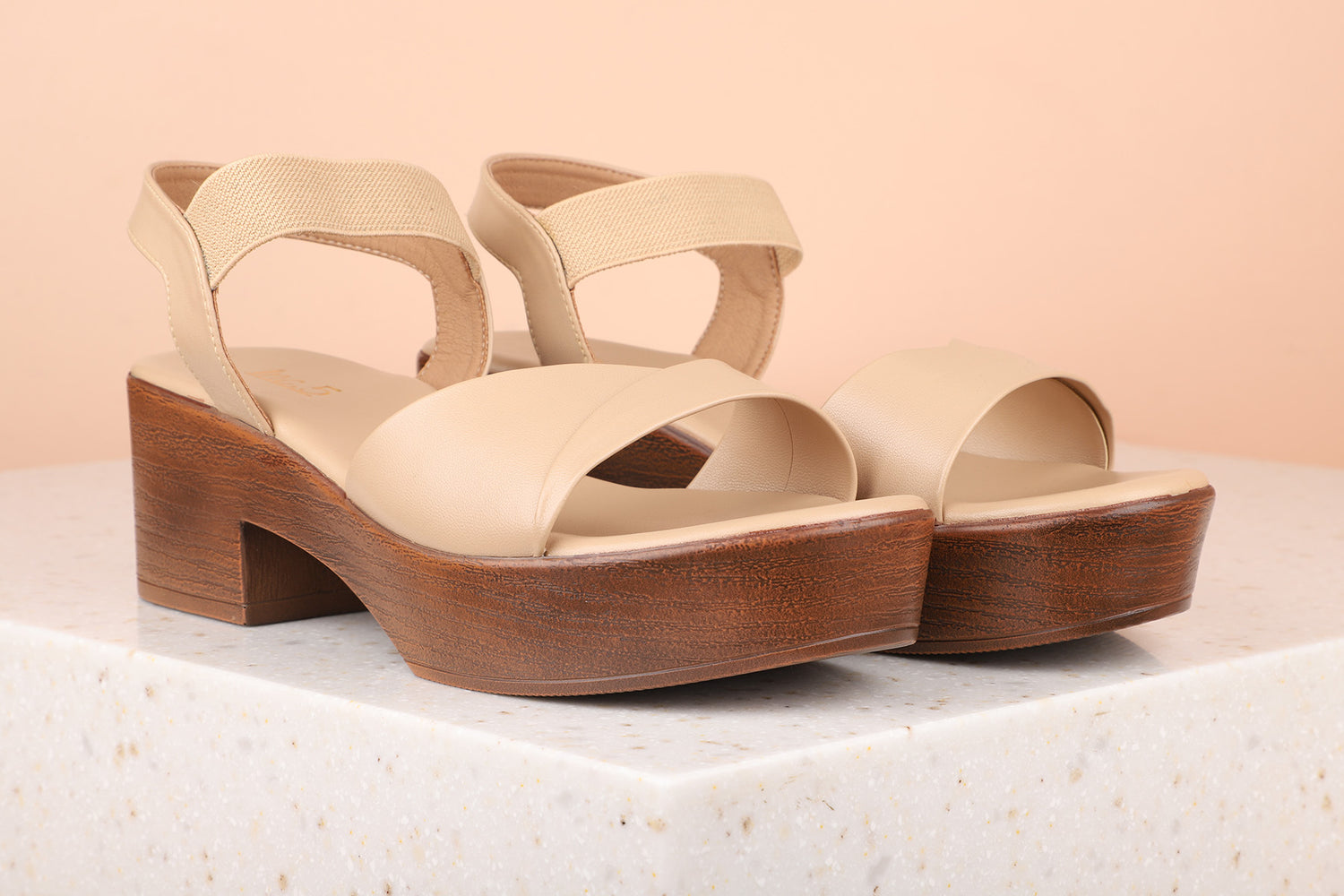 Women Beige Solid Sandals