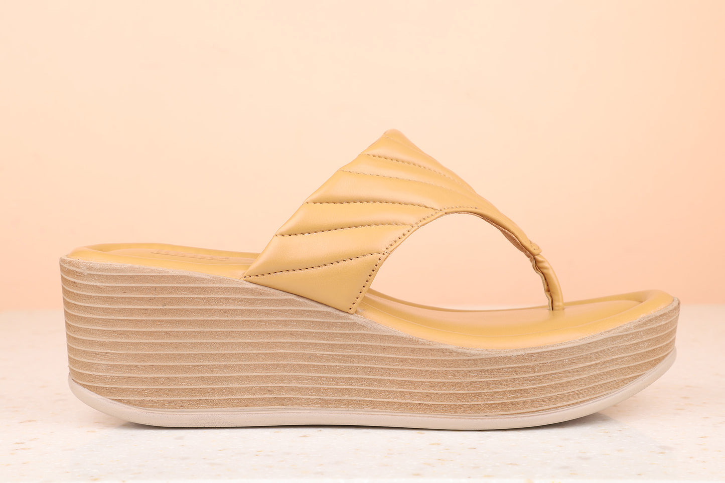 Women Chikoo Solid Wedges Sandals